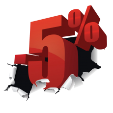 -5% kedvezmény a tiéd lehet -5% kedvezmény a tiéd lehet